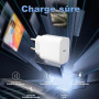 Chargeur USB C Rapide pour iPhone 17/17 Pro/17 Pro Max/16 Max/16e/15 Pro Max/15 Plus/iPadPro/Samsung, Prise Adaptateur USB C Cha