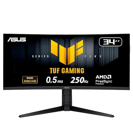 ASUS Moniteur de Jeu TUF Gaming Series 5 - VG34WQML5A - écran WQHD Fast-IPS 34 Pouces, Design incurvé