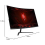 Acer Nitro ED320QRS3biipfx, Écran PC Gaming incurvé 31.5" FullHD VA, 180Hz (1920x1080, 16:9, AMD FreeSync Premium, 1ms (VRB), 25