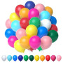 Elalove 110 ballons en latex 27cm – Kit multicolore pour anniversaire, mariage, baby shower, décoration fête, compatible hélium,