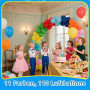 Elalove 110 ballons en latex 27cm – Kit multicolore pour anniversaire, mariage, baby shower, décoration fête, compatible hélium,