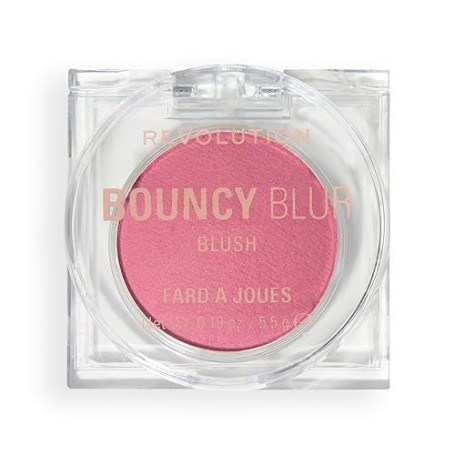 Revolution Bouncy Blur Blush, maquillage joues et lèvres, formule modulable à effet floutant, Blurry Rose, Végan et non testé su