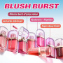 Revolution Superdewy Liquid Blush Burst, Fard à joues liquide à pigmentation buildable, formule sérum aux peptides et acide hyal