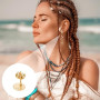UNICRAFTALE 100 pièces 8mm 304 boucles D'Oreilles en Acier Inoxydable Résultats Plat Rond Oreille Goujon Doré Composants pour Fe