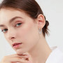 SUNNYCLUE 1 boîte de 8 paires de Boucles D'Oreilles Créoles Ovales en Acier Inoxydable 4 styles Couleur Or Argent Brillant Recta