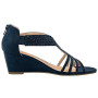 PIZZ ANNU Sandales Femme Été Compensées à Plateforme Escarpins Strass Sandale à Talon Compensé Mode Confort pour Soirée Mariage