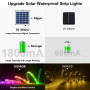 Bande lumineuse LED RVB solaire de 15 m de long avec dos autocollant avec fonction marche/arrêt automatique - Livré avec télécom