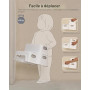 Marche Pied Enfant, metaheim Tabouret Robuste à 2 Niveaux pour la Salle de Bain, Lavabo et Toilette, Anti-basculement et Antidér
