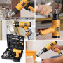 Décapeur Thermique Kit, SEEKONE Pistolet à Air Chaud 2000W avec Mallette à Outils, Réglable Température 50-600°C 190-500L/min, a