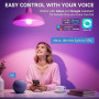 Auxmir Ampoule Connectée WiFi, Ampoule LED Intelligente E27 Multicolore 2700K-6500K 10W 800LM, Compatible Alexa/Google Home, 16