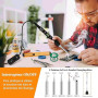 Fer à Souder Kit 80W Température Réglable 180-520°C Electronique de Precision avec Interrupteur ON/OFF, 5 Conseils de soudage, P