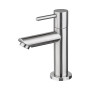 Ibergrif M18103 Mitigeur de lavabo à eau froide, monocommande pour lavabo extérieur, WC invités, acier inoxydable, finition bros