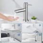 Ibergrif M18103 Mitigeur de lavabo à eau froide, monocommande pour lavabo extérieur, WC invités, acier inoxydable, finition bros