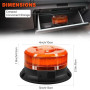 antom Gyrophare LED Sans Fil Rechargeable 12V-24V orange phare d’avertissement clignotant magnétique 9 Modes de Flash avec avec