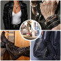 Rivets en Cuir 180 Pièces 3 Tailles Double Rivet Goujons Tubulaires en Métal Rivets Couture Sac,Rivets Cuir avec 3 Pièces Outil