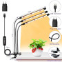 Niello 3Têtes Lampe pour Plantes, Lampe de Plante en Croissance, Auto - on/off 3/9/12H, Spectre Complet Lampe LED Horticole pour