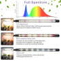 Niello 3Têtes Lampe pour Plantes, Lampe de Plante en Croissance, Auto - on/off 3/9/12H, Spectre Complet Lampe LED Horticole pour