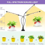 Niello 3Têtes Lampe pour Plantes, Lampe de Plante en Croissance, Auto - on/off 3/9/12H, Spectre Complet Lampe LED Horticole pour