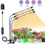 Niello 3Têtes Lampe pour Plantes, Lampe de Plante en Croissance, Auto - on/off 3/9/12H, Spectre Complet Lampe LED Horticole pour