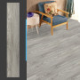 Art3d Lot de 36 Dalle de sol en vinyle à décoller et à coller, planche de bois de 5m², gris clair, surface rigide, revêtement de