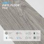 Art3d Lot de 36 Dalle de sol en vinyle à décoller et à coller, planche de bois de 5m², gris clair, surface rigide, revêtement de
