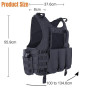 ACEXIER Gilet Airsoft Molle Gilet Tactique Porte Plaque Swat Gilet de Pêche Chasse Paintball Gilet Militaire Armée Armure Police