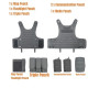 ACEXIER Gilet Airsoft Molle Gilet Tactique Porte Plaque Swat Gilet de Pêche Chasse Paintball Gilet Militaire Armée Armure Police