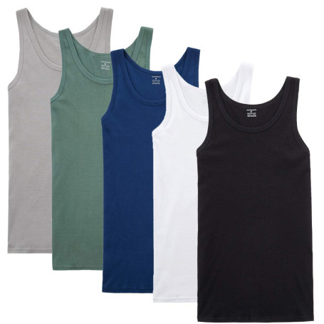 NUOZA Lot de 5/3 Débardeur Homme Maillot de Corps 100% Coton Toutes Les Tailles et Les Couleurs
