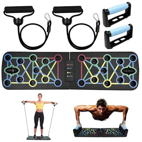 Traxenta Portable Planche Pompe, Planche Pompe Musculation avec Antiglisse Poignées, Planche Push Up, Push Up Board, Push Up Boa