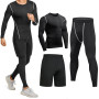 Niksa Ensemble Compression Homme Tenue Sport Fitness Vêtement Running Tee Shirt Compression Legging Sport Short Running