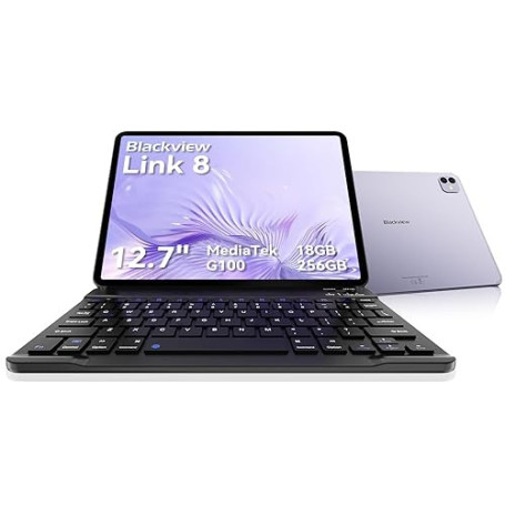 Blackview Link 8 Tablette 13 Pouces avec Clavier, Android 15 Tablette Tactile avec Stylet, Gemini AI MediaTek G100, 18Go RAM+256