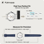 Fullmosa Bracelet de montre, Bracelet en cuir vintage de remplacement pour smartwatch et montre universelle avec fermoir en acie