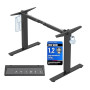 FLEXISPOT Basic Bureau Assis Debout Bureau Électrique Réglable en Hauteur, Cadre en Acier à 2 Étages avec Puissant MoteurBouton,