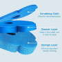 ANOMM Kit de Brosse WC avec 48 Recharges et 2 Support, Manche Allongé, Brosse Toilette WC Jetable Murale, pour Cuvette, Salle de