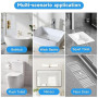 ANOMM Kit de Brosse WC avec 48 Recharges et 2 Support, Manche Allongé, Brosse Toilette WC Jetable Murale, pour Cuvette, Salle de