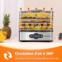 Aigostar Deshydrateur Alimentaire avec 5 Plateaux, Déshydrateur sans BPA, Minuterie 99h et Température 35-75 °C, Écran LED, 240W