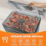 Aigostar Deshydrateur Alimentaire avec 5 Plateaux, Déshydrateur sans BPA, Minuterie 99h et Température 35-75 °C, Écran LED, 240W