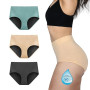 TIICHOO Culotte Menstruelle Flux Tres Abondant Taille Haute Culotte de Regle Hygiénique Absorbante Lot de 3