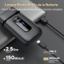 Brightup Rasoir Electrique Homme, Rasoir À Grille avec Tondeuse Rétractable, 150 Min D'autonomie, Etanche et Sans Fil, Charge Ra