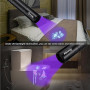 Alonefire SV114 3W Lampe Torche UV LED 365nm Petit Type C USB Rechargeable Lampe Ultraviolet Lumiere Noire Détecteur D'urine pou