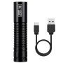 Alonefire SV114 3W Lampe Torche UV LED 365nm Petit Type C USB Rechargeable Lampe Ultraviolet Lumiere Noire Détecteur D'urine pou