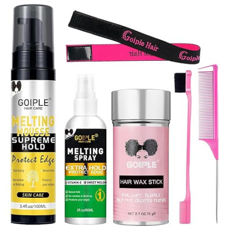 Lace Melting Spray Lace Melt Mousse et de Maintien de la Dentelle, Adhésif pour Cheveux Sans Colle pour Perruques, Spray de Fusi