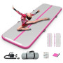 Tapis de gymnastique gonflable de 25,4 cm - Tapis d'entraînement épais de 10 pouces - Avec pompe électrique - Pour la gym, la ma