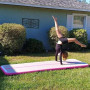 Tapis de gymnastique gonflable de 25,4 cm - Tapis d'entraînement épais de 10 pouces - Avec pompe électrique - Pour la gym, la ma