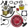 Strongthium Kit Révision GX160 GX200 196cc 212cc pour Honda GX120 4HP 5.5HP 6.5HP avec Carburateur, Lanceur, Bobine, Filtre à Ai