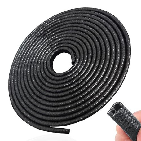 SYOAUTO 4M Noir Protection Porte De Voiture Protege Portiere Voiture Protecteur de bord de porte de voiture sans colle en forme