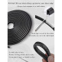 SYOAUTO 4M Noir Protection Porte De Voiture Protege Portiere Voiture Protecteur de bord de porte de voiture sans colle en forme