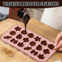 SYEYCW 2 Pièces Moules à Fondants Fleurs Silicone, Moule a Chocolat 18 Cavités en Forme de Feuille de Fleur, pour Bricolage pour