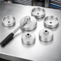KATSU Lot de 23 Clés à Filtre à Huile, 1/2" Hexagonal 65-101 mm Outil de Retrait de Douille de Filtre à Huile en Aluminium pour