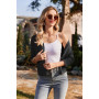 ZEAGOO Boléro Festif Élégant Cardigan Court Boléro Veste Manches 3/4 Élégant Veste Ouvert Devant Cardigan Casual Solid Top S-XXL